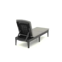 ALLIBERT Bain De Soleil JAIPUR - Imitation Résine Tressée - Gris -Chair Soldes Boutique allibert bain de soleil jaipur imitation resine tressee gris 8711245146294 597627