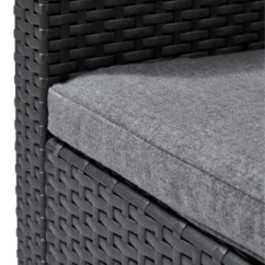 ALLIBERT By KETER - Fauteuil SanRemo - Imitation Rotin Tressé - Gris Graphite -Chair Soldes Boutique allibert by keter fauteuil sanremo imitation rotin tresse gris graphite 8711245152424 728766