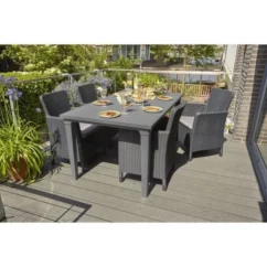 Allibert Chaise De Salle A Manger De Jardin Trenton Graphite -Chair Soldes Boutique allibert chaise de salle a manger de jardin trenton graphite 8711245129334 1474366