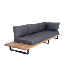 ALUXE Salon De Jardin En Bois D'acacia Et Pieds En Aluminium, Canapé D'angle Et Une Table Basse -Chair Soldes Boutique aluxe salon de jardin en bois d acacia et pieds en aluminium canape d angle et une table basse 3584170443951 438569