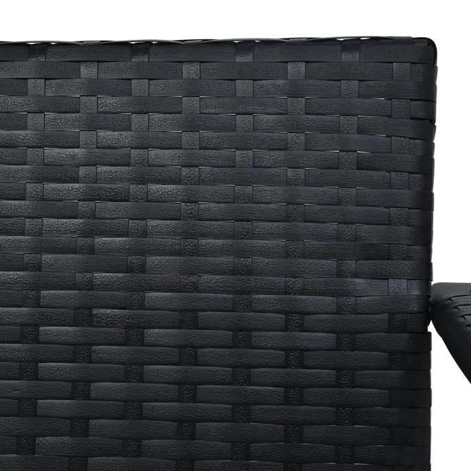 Balancelle à 3 Places De Jardin Avec Auvent Résine Tressée Noir 7 Balancelle à 3 Places De Jardin Avec Auvent Résine Tressée Noir – Image 7