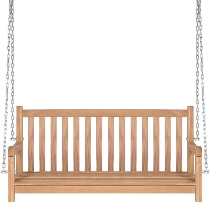 Balancelle Avec Coussin Anthracite 120 Cm Bois De Teck Solide 8 Balancelle Avec Coussin Anthracite 120 Cm Bois De Teck Solide â Image 8