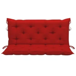 Balancelle Avec Coussin Rouge 120 Cm Bois De Teck Solide -Chair Soldes Boutique balancelle avec coussin rouge 120 cm bois de teck solide 3666722838009 1192238