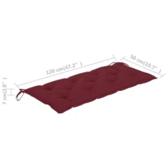 Balancelle Avec Coussin Rouge Bordeaux 170 Cm Bois De Teck -Chair Soldes Boutique balancelle avec coussin rouge bordeaux 170 cm bois de teck 8720286268100 1207837