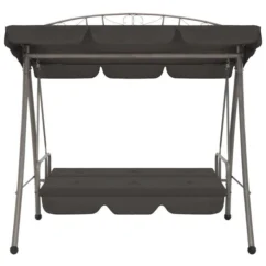 Balancelle Convertible à Auvent Anthracite 198x120x205 Cm Acier -Chair Soldes Boutique balancelle convertible a auvent anthracite 198x120x205 cm acier 3666722180436 1217609