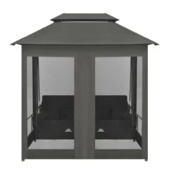 Balancelle Convertible à Auvent Anthracite 220x160x240 Cm Acier -Chair Soldes Boutique balancelle convertible a auvent anthracite 220x160x240 cm acier 3666722178013 1220054