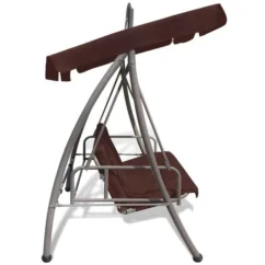 Balancelle Convertible D'extérieur Et Auvent Voûte à Motif Café -Chair Soldes Boutique balancelle convertible d exterieur et auvent voute a motif cafe 8718475877486 1353752