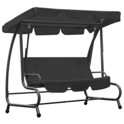 Balancelle D'extérieur Avec Auvent Anthracite 2