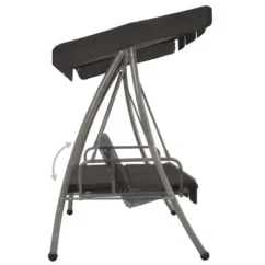 Balancelle De Jardin Avec Auvent Anthracite 192x118x175cm Acier -Chair Soldes Boutique balancelle de jardin avec auvent anthracite 192x118x175cm acier 3666722180443 1217599