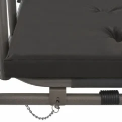 Balancelle De Jardin Avec Auvent Anthracite 192x118x175cm Acier -Chair Soldes Boutique balancelle de jardin avec auvent anthracite 192x118x175cm acier 3666722180443 1217603