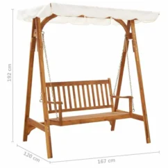 Balancelle De Jardin Avec Auvent Bois D'acacia Solide 17 Balancelle De Jardin Avec Auvent Bois D'acacia Solide -Chair Soldes Boutique balancelle de jardin avec auvent bois d acacia solide 8719883780320 1219848