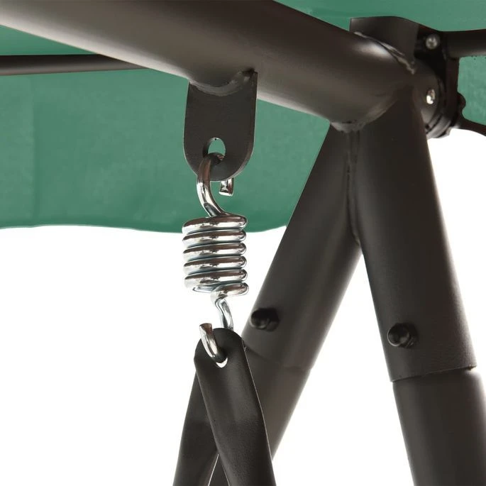 Balancelle De Jardin Avec Auvent Vert 198 Cm Tissu Et Acier 7 Balancelle De Jardin Avec Auvent Vert 198 Cm Tissu Et Acier – Image 7