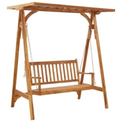Meilleures ventes 2 Balancelle De Jardin Avec Treillis Bois D'acacia Solide