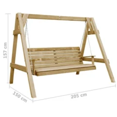 Balancelle De Jardin Bois De Pin Imprégné 205x150x157 Cm 9 Balancelle De Jardin Bois De Pin Imprégné 205x150x157 Cm -Chair Soldes Boutique balancelle de jardin bois de pin impregne 205x150x157 cm 3666722180191 1217893