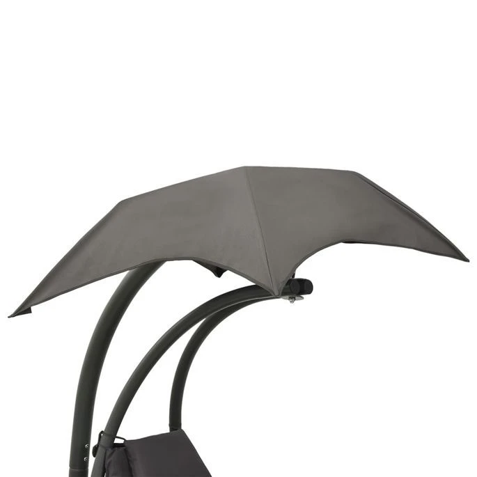 Balancelle De Jardin Gris 190x90x200 Cm Tissu 6 Balancelle De Jardin Gris 190x90x200 Cm Tissu – Image 6