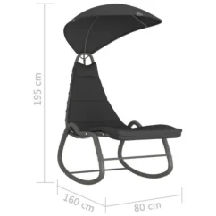 Balancelle De Jardin Noir 160x80x195 Cm Tissu -Chair Soldes Boutique balancelle de jardin noir 160x80x195 cm tissu 3666722177917 1220176