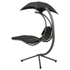 Balancelle De Jardin Noir Et Gris 190x90x200 Cm Tissu -Chair Soldes Boutique balancelle de jardin noir et gris 190x90x200 cm tissu 3666722189323 1195981