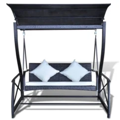 Balancelle De Jardin Résine Tressée Noir 167x130x178 Cm 10 Balancelle De Jardin Résine Tressée Noir 167x130x178 Cm -Chair Soldes Boutique balancelle de jardin resine tressee noir 167x130x178 cm 8718475506355 1231562