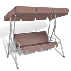 Balancelle Suspendue D'extérieur 3 Places Avec Auvent Café