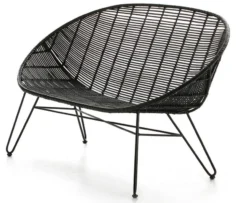Meilleures ventes -Chair Soldes Boutique banc 3 places ethnique osier tisse et metal noirs mim s 8435471828617 241066