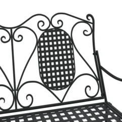 Banc à Bascule 2 Places 113 Cm Noir Acier -Chair Soldes Boutique banc a bascule 2 places 113 cm noir acier 3666722894586 1485850