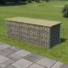 Banc à Gabion 120 Cm Acier Galvanisé Et Pinède 2