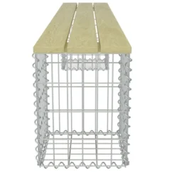 Banc à Gabion 180 Cm Acier Galvanisé Et Pinède 10 Banc à Gabion 180 Cm Acier Galvanisé Et Pinède -Chair Soldes Boutique banc a gabion 180 cm acier galvanise et pinede 8718475799771 775714