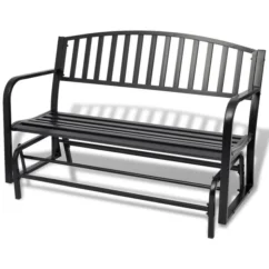 Banc Balançoire En Acier Noir