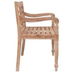 Banc Batavia 120 Cm Huilé En Blanc Bois De Teck Solide -Chair Soldes Boutique banc batavia 120 cm huile en blanc bois de teck solide 3666722870030 948012