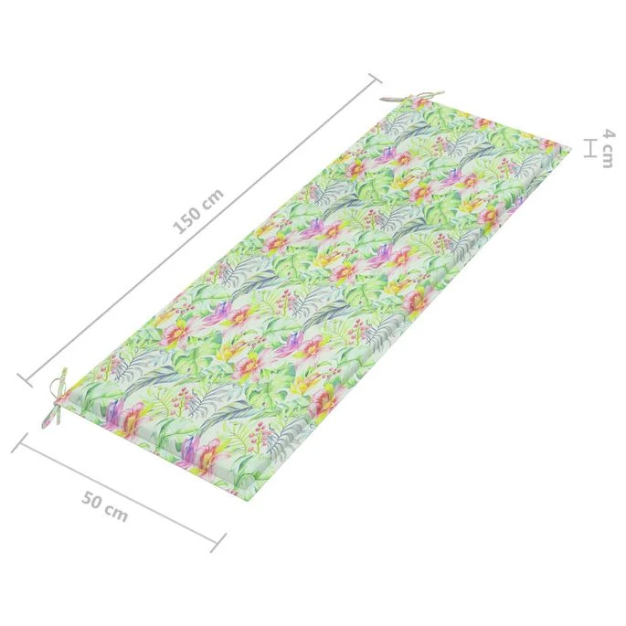 Banc Batavia Avec Coussin Motif De Feuilles 150 Cm Bois De Teck 10 Banc Batavia Avec Coussin Motif De Feuilles 150 Cm Bois De Teck â Image 10