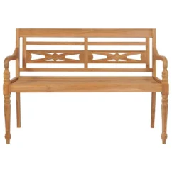 Banc Batavia Avec Coussin Noir 150 Cm Bois De Teck Massif 2 -Chair Soldes Boutique banc batavia avec coussin noir 150 cm bois de teck massif 8720286261279 824020