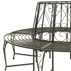Banc Circulaire De Jardin 160 Cm Acier -Chair Soldes Boutique banc circulaire de jardin 160 cm acier 3666722413572 847365