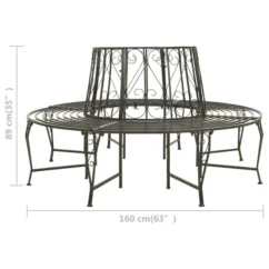 Banc Circulaire De Jardin 160 Cm Acier -Chair Soldes Boutique banc circulaire de jardin 160 cm acier 3666722413572 847368