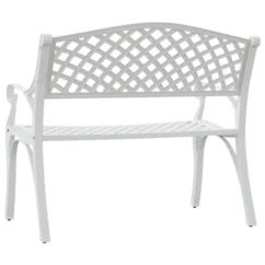 Banc De Jardin 102 Cm Aluminium Coulé Blanc -Chair Soldes Boutique banc de jardin 102 cm aluminium coule blanc 3666722171892 1227624