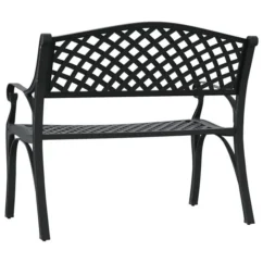 Banc De Jardin 102 Cm Aluminium Coulé Noir -Chair Soldes Boutique banc de jardin 102 cm aluminium coule noir 3666722171878 1227638