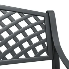 Banc De Jardin 102 Cm Aluminium Coulé Noir -Chair Soldes Boutique banc de jardin 102 cm aluminium coule noir 3666722171878 1227639