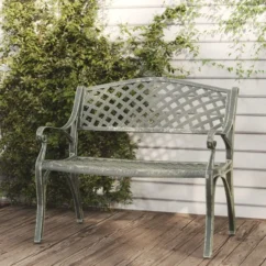 Meilleures ventes -Chair Soldes Boutique banc de jardin 102 cm aluminium coule vert 3666722171908 1227613