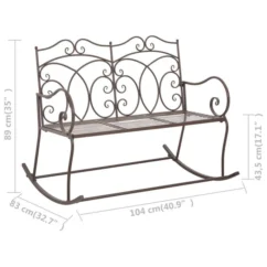 Banc De Jardin 104 Cm Fer Marron Antique -Chair Soldes Boutique banc de jardin 104 cm fer marron antique 3666722325363 980080