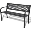 Banc De Jardin 118 Cm Acier Noir
