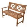 Banc De Jardin 120cm En Bois Exotique Eucalyptus FSC - 120 X 60 X 90 Cm