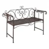 Banc De Jardin 132 Cm Acier Antique Marron