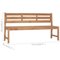 Banc De Jardin 170 Cm Bois De Teck Solide -Chair Soldes Boutique banc de jardin 170 cm bois de teck solide 3666722351782 947169