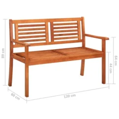 Banc De Jardin 2 Places Avec Coussin 120 Cm Bois D'eucalyptus 21 -Chair Soldes Boutique banc de jardin 2 places avec coussin 120 cm bois d eucalyptus 8720286233825 814674