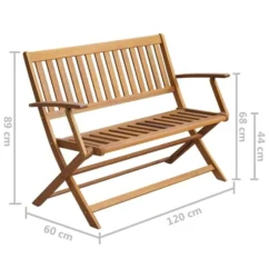 Banc De Jardin Avec Coussin 120 Cm Bois D'acacia Massif 22 -Chair Soldes Boutique banc de jardin avec coussin 120 cm bois d acacia massif 3666722417099 841900