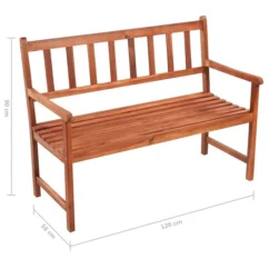 Banc De Jardin Avec Coussin 120 Cm Bois D'acacia Massif 33 -Chair Soldes Boutique banc de jardin avec coussin 120 cm bois d acacia massif 3666722419529 838058