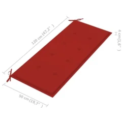 Banc De Jardin Avec Coussin 120 Cm Bois D'acacia Massif 66 -Chair Soldes Boutique banc de jardin avec coussin 120 cm bois d acacia massif 8720286282236 842403