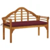 Banc De Jardin Avec Coussin 135 Cm Bois D'acacia Massif 21