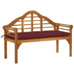 Banc De Jardin Avec Coussin 135 Cm Bois D'acacia Massif 21
