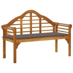 Banc De Jardin Avec Coussin 135 Cm Bois D'acacia Massif 6