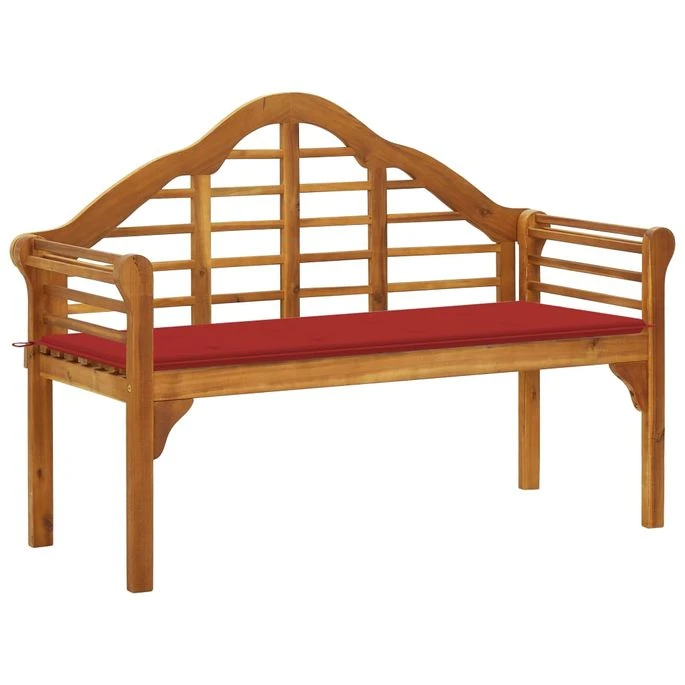 Banc De Jardin Avec Coussin 135 Cm Bois D'acacia Massif 3 1 Banc De Jardin Avec Coussin 135 Cm Bois D'acacia Massif 3